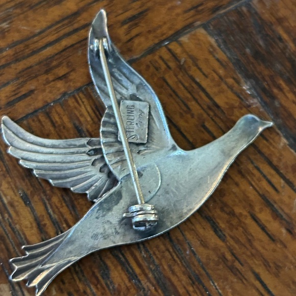 925 Sterling vintage fabulous bird brooch - Picture 3 of 4